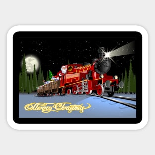 Cartoon Santa express Sticker